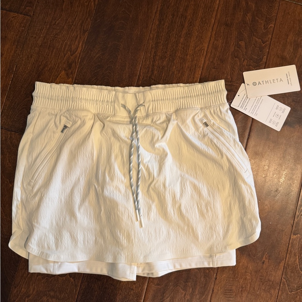 Athleta White Athletic Shorts Lightweight Comfort